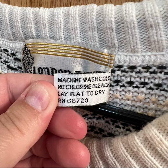 Vintage London Fog Grandpa Sweater Men's Size XL Crewneck Longer Length - Picture 6 of 6